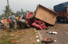 Mangaluru: Tractor- Bus collision, driver seriously injured